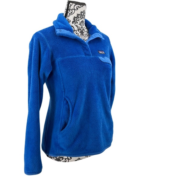 Patagonia Polartec Thermal Pro Fleece Pullover Jacket Cobalt Blue Cozy Snap-T - Picture 4 of 13